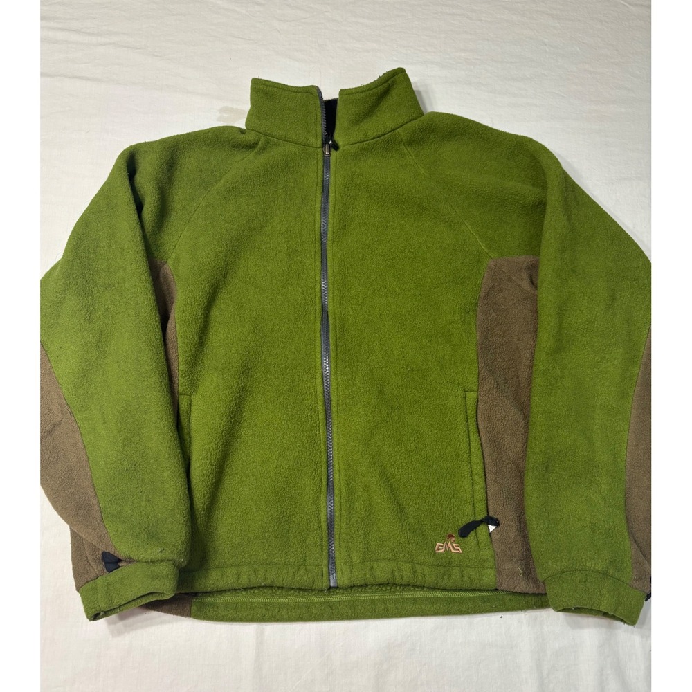 EMS Eastern Mountain Sports Polartec Fleece Jacket Mens Medium Green Full Zip